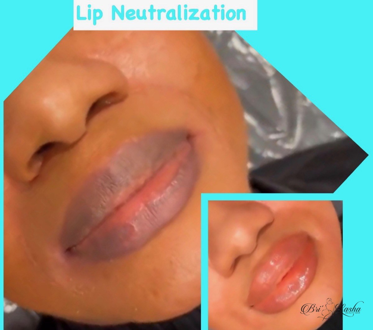 Lip tattoo result